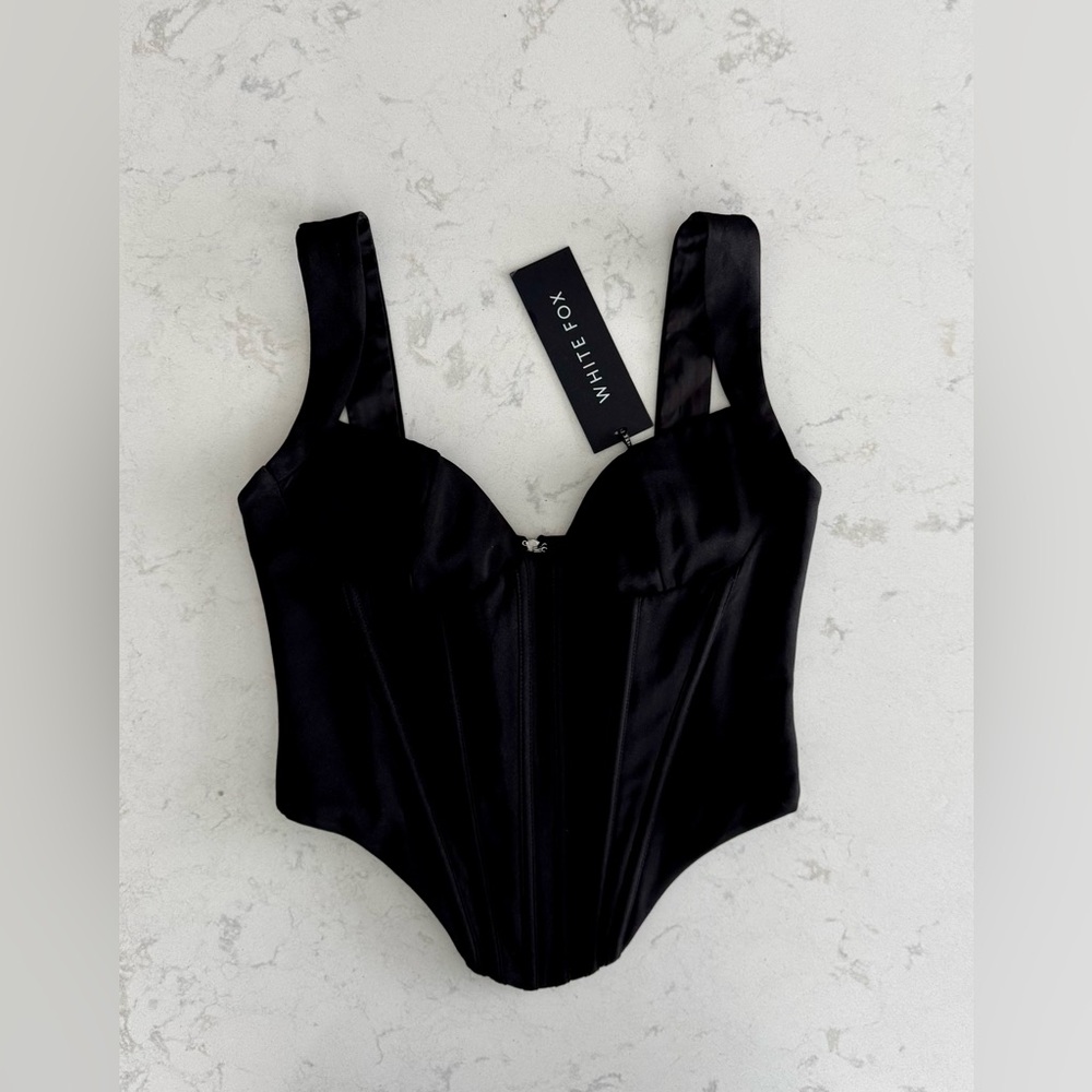 White Fox Boutique Black Corset Top